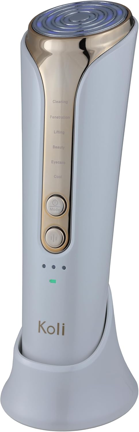 Skin Firming Facial Massager, 6-in-1 Beauty Device for Home Use, 5-Level Skin Rejuvenation and Toning Tool for a Radiant Glow