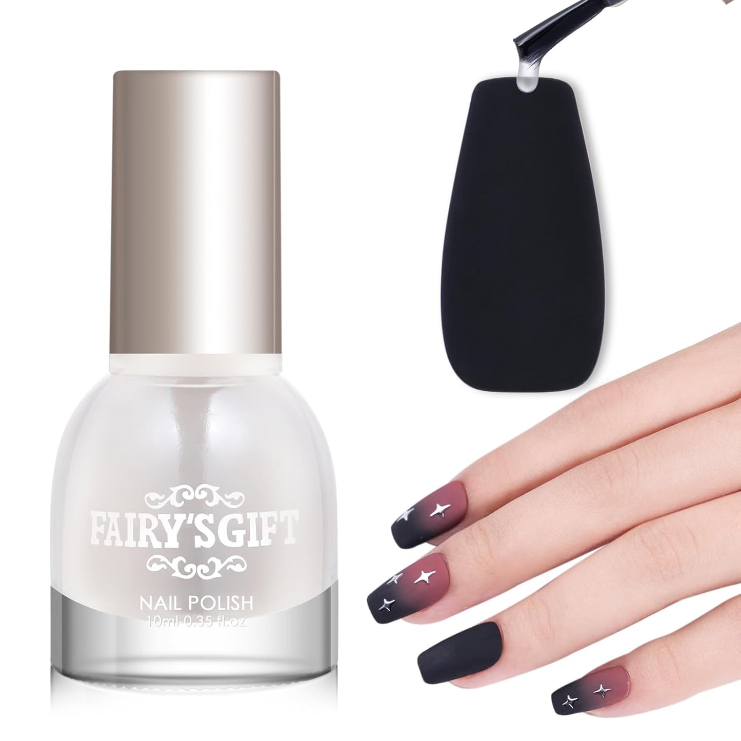 Matte Top Coat Nail Polish,Quick Dry Nail Lacquer Top Coat, Powder-Resist Matte Finish for Detail Chrome Powder Painting,Nail Lacquer for Manicure & Nail Art, Salon-Quality