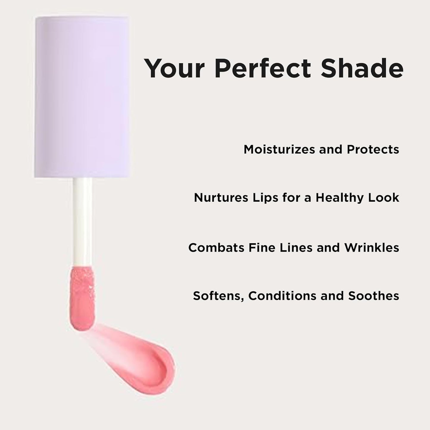 Côte Beauty The Necessity Peptide Lip Shine in Lyla - Plumping Coral Lip Gloss with Hyaluronic Acid, Shea Butter & Jojoba Oil - Non-Sticky, Long-Lasting Hydrating Formula