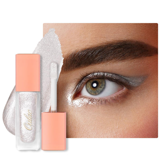 Oulac Liquid Glitter Eyeshadow Liquid Eyeshadow White Eye shadow| Liquid Eyeliner Shimmer Eye Makeup| Non-creasing Lightweight Moisturizing Formula Easy to Remove. Vegan & Cruelty-Free (27)