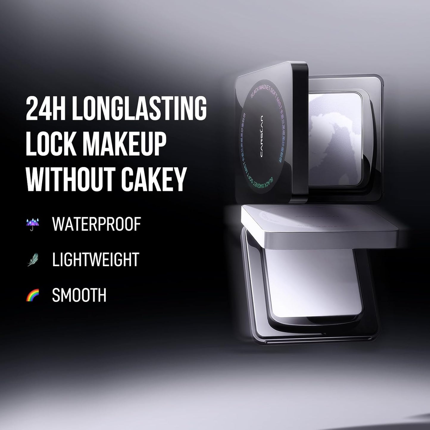 Oil Control Face Pressed Powder Compact, 24H Longlasting Waterproof Pressed Setting Powder Foundation Makeup, Shine Free, Poreless, Smooth, 04 Pink for dry skin (0.28Oz)