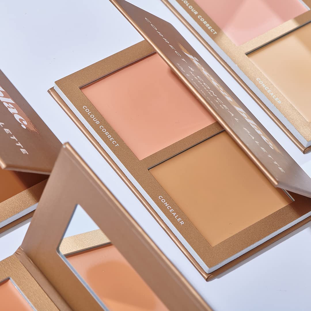 Jecca Blac Correct and Conceal Medium Coverage Palette, Lightweight Long Lasting Formula, Medium To Full Coverage, Gender Neutral and LGBTIQA+ Inclusive Make Up, Light 1.0, 12g