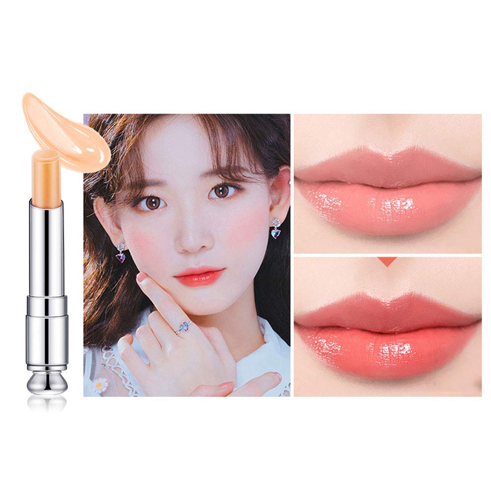 BINGBRUSH 3 Pcs Color Changing Change Lip Balm,Korean Magic Lipstick Color Change Changing Lip Tint Tinted Stain Gloss Balm Long Lasting Waterproof Moisturizer Lipstick Set for Women