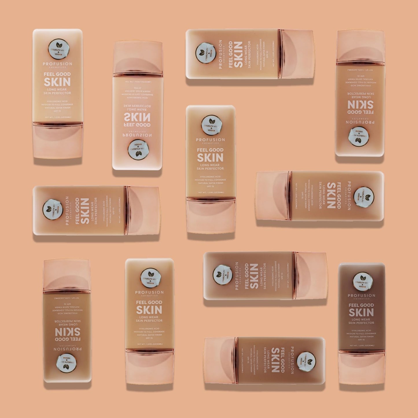 Profusion Cosmetics Lightweight Liquid Foundation for a Flawless and Elegant Radiance, Breathable Makeup for Improves Uneven Skin Tone, Cruelty-Free - Fair 3