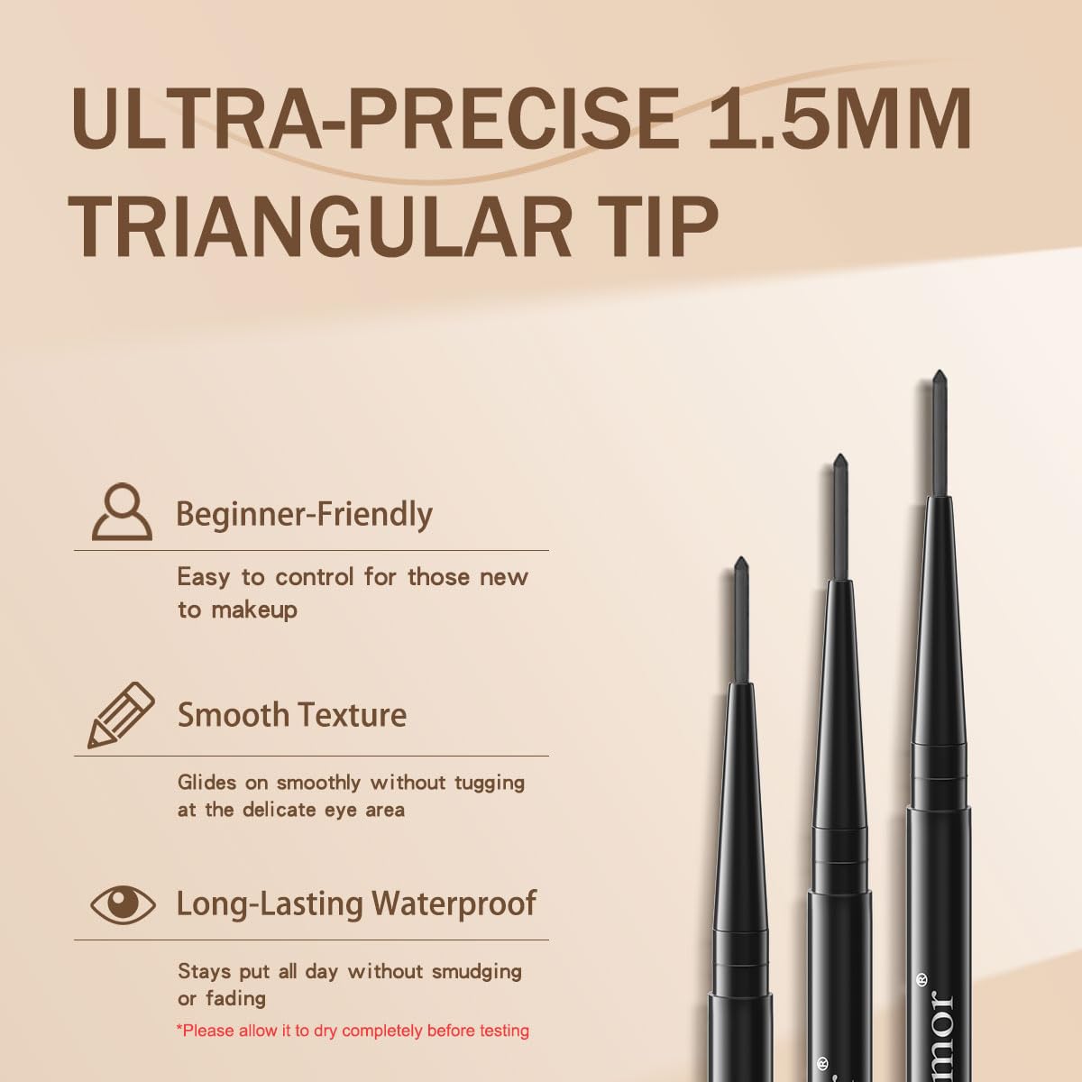 12 Pcs Black Eyeliner Pencil Gel Eyeliner Pen with Retractable and Waterproof Eye Liner for Bold and Defined Eye Liner(Black)