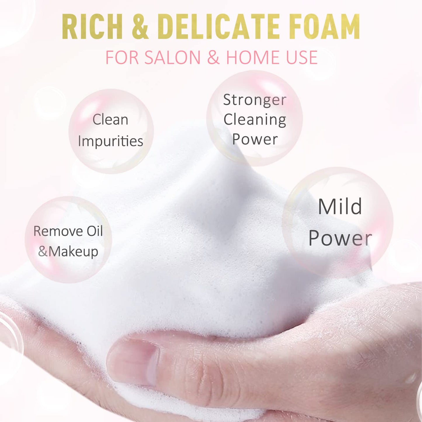 EMEDA Lash Shampoo Kit - 3.38 fl.oz / 100ml Gentle Foam Lash Cleanser, Oil-Free Cleaning for Wash Extension/Natural Eyelash Bath with Rinse Bottle Brush