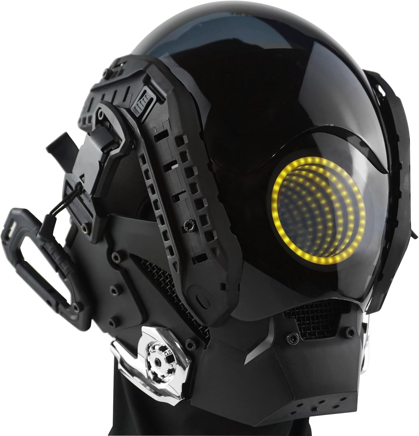Punk LED Mask, Eye of the Abyss Design, Futuristic Mask Helmet, Perfect for Halloween Party, Cosplay