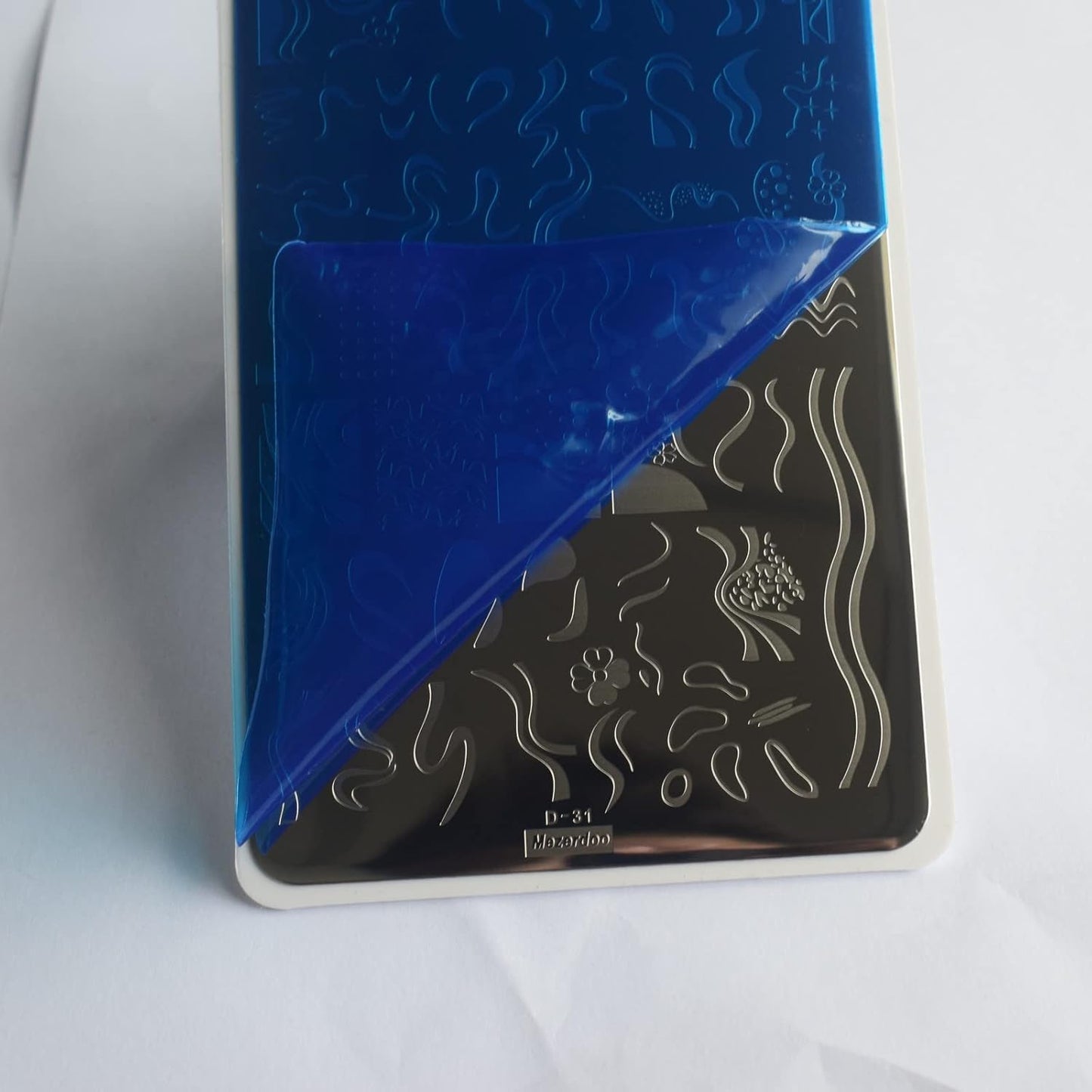 Swirl French Line Nail Stamping Plates French Tip Nail Stamp Plate Geometric Wave Stripes Snake Flower Nail Art Stamper Stencils Printing Template 2pcs Large Stainless Steel Nail Art Tools 14.5×9.5cm