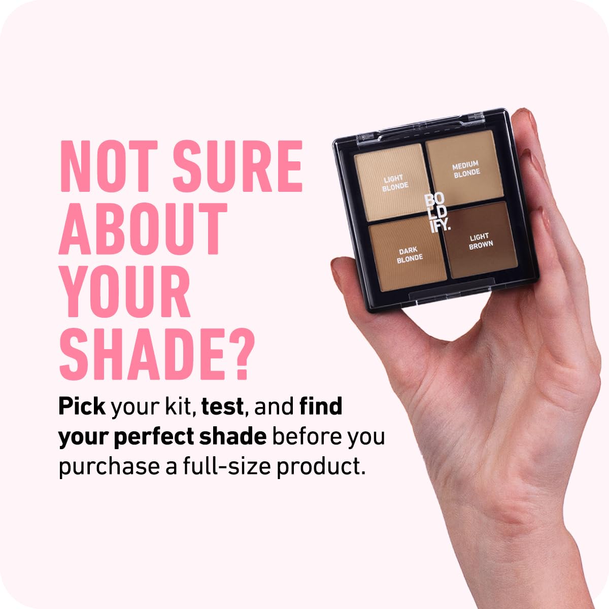 BOLDIFY Hairline Powder Color Sample Kit - Root Touch Up Hair Color for Gray Coverage - Bald Spot Concealing Hair Powder for Women & Men - 48-Hour Stain-Proof - Darker Blondes