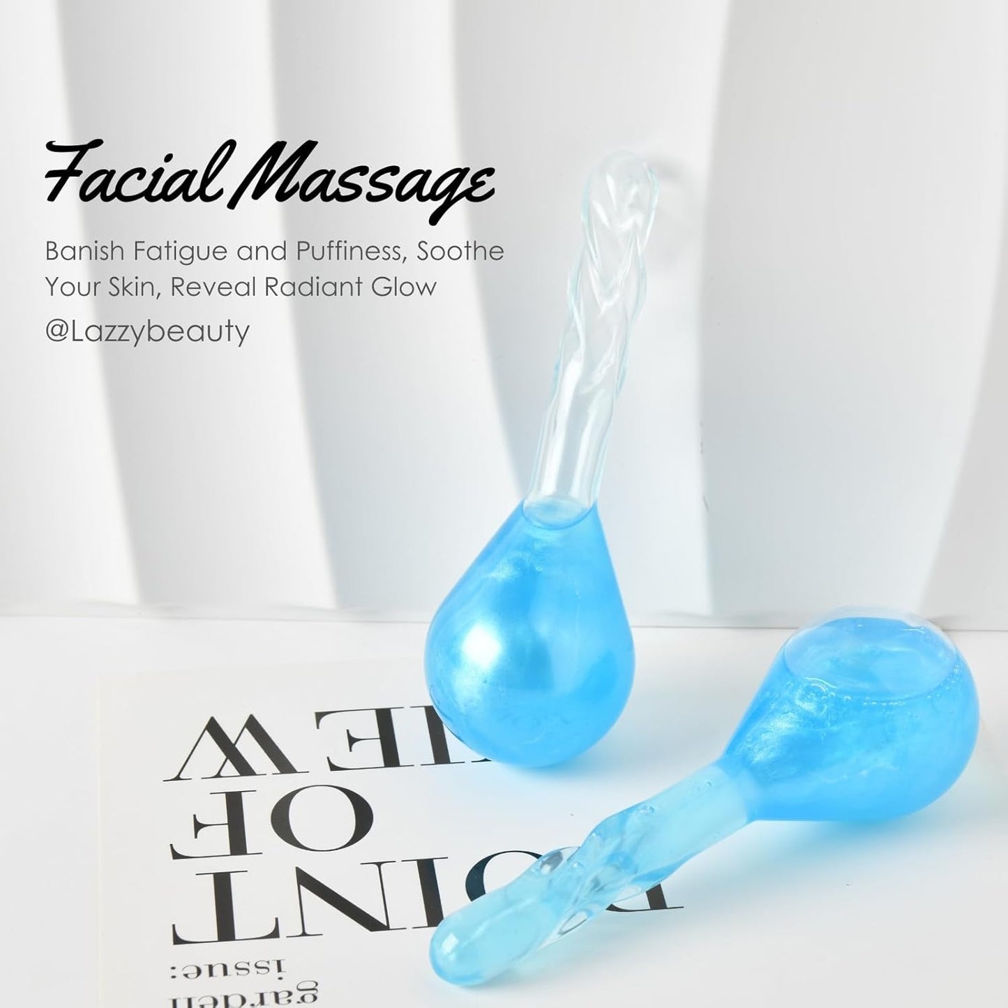 Facial Ice Globes Cryo Sticks, Cooling Beauty Tool for Face, Neck & Eyes, Helps Reduce Puffiness, Refine Pores & Smooth Fine Lines, Cryotherapy Roller for At-Home Skincare Routine