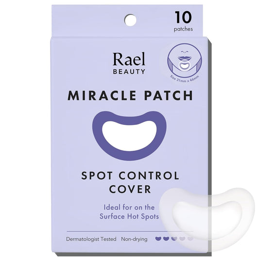 Rael Pimple Patches, Miracle Spot Control Cover - Hydrocolloid Acne Patch, Strips for Zits and Blemish, Korean Skin Care, Vegan, Cruelty Free (10 Count)