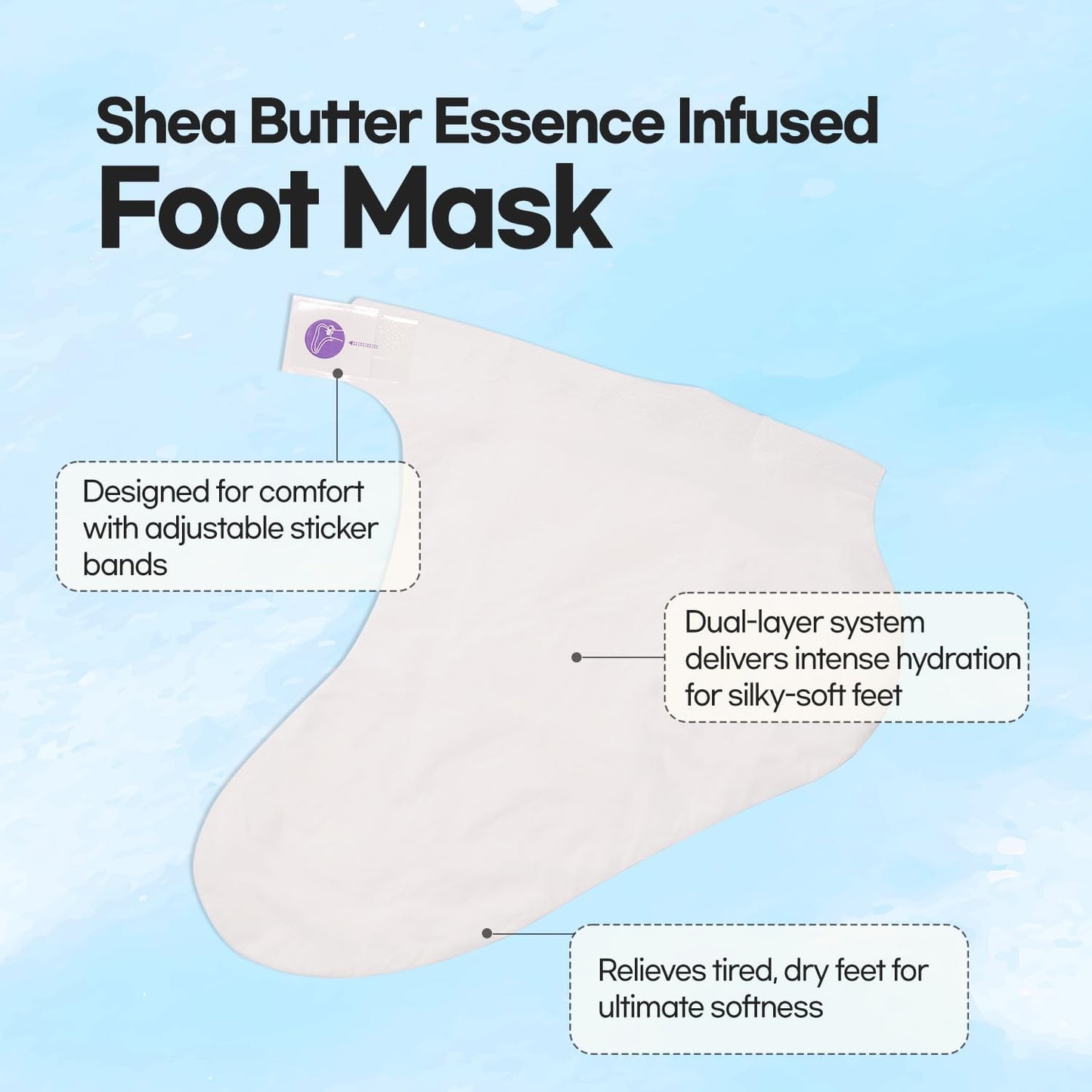 Epielle Intensive Repairing Foot Masks 6 Pairs, Deep Moisturizing Socks for Dry Feet & Cracked Heels, Repair with Coconut Oil & Milk Extract, Korean Skin Care, Spa Set, Self Care Gifts for Women