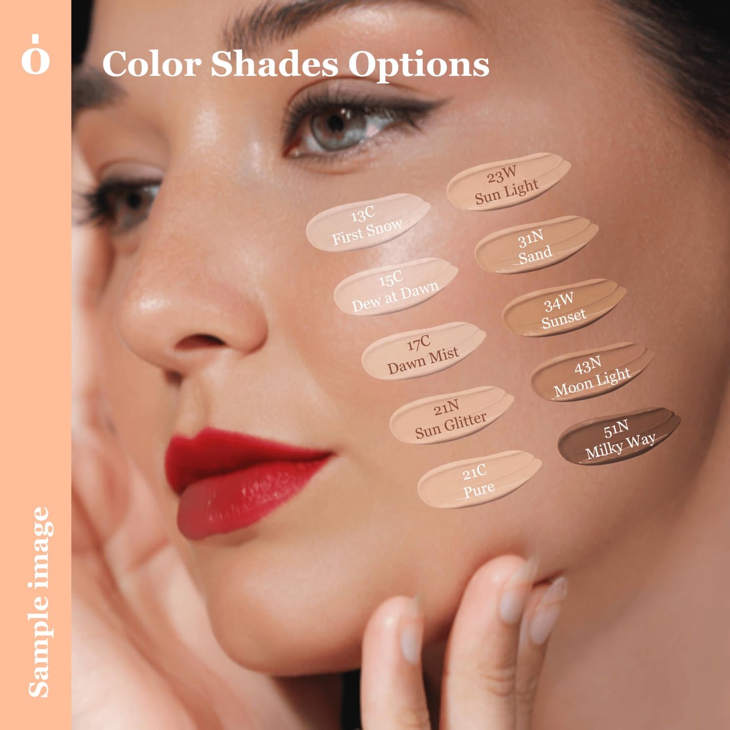 Skin Barrier Glow Cover Cushion, All-day Coverage, Glow Finish, Lightweight, Skincare-Like Texture, Non-cakey Makeup, Korean Cushion Foundation (#34W Sunset, 0.15 oz)