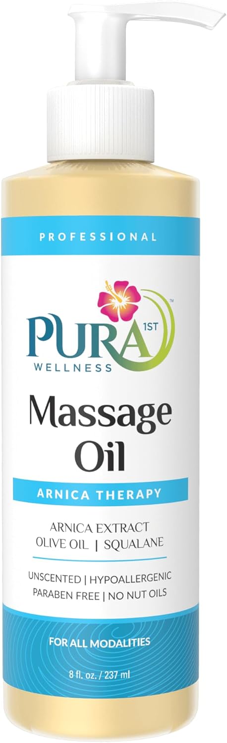 Wellness Professional 8oz Arnica Oil, 8oz, Massage Oil, Unscented Deep Tissue, Arnica, Hypoallergenic Arnica Oil for Physical Therapy and Muscle Recovery