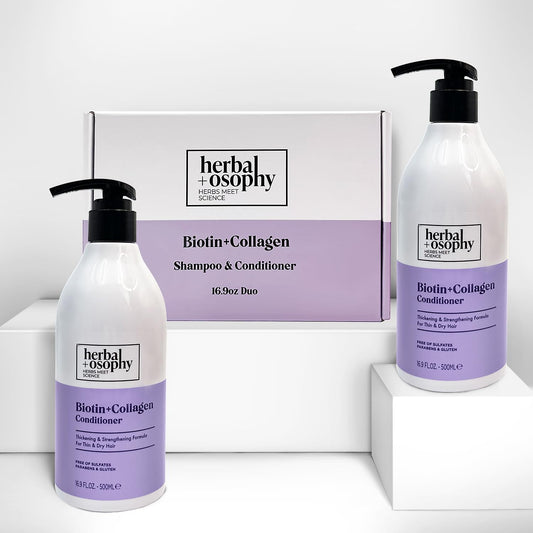 Biotin with Argan Oil & Vitamin B7 Shampoo & Conditioner Set, Gluten-free, Sulfate-free, Paraben-free