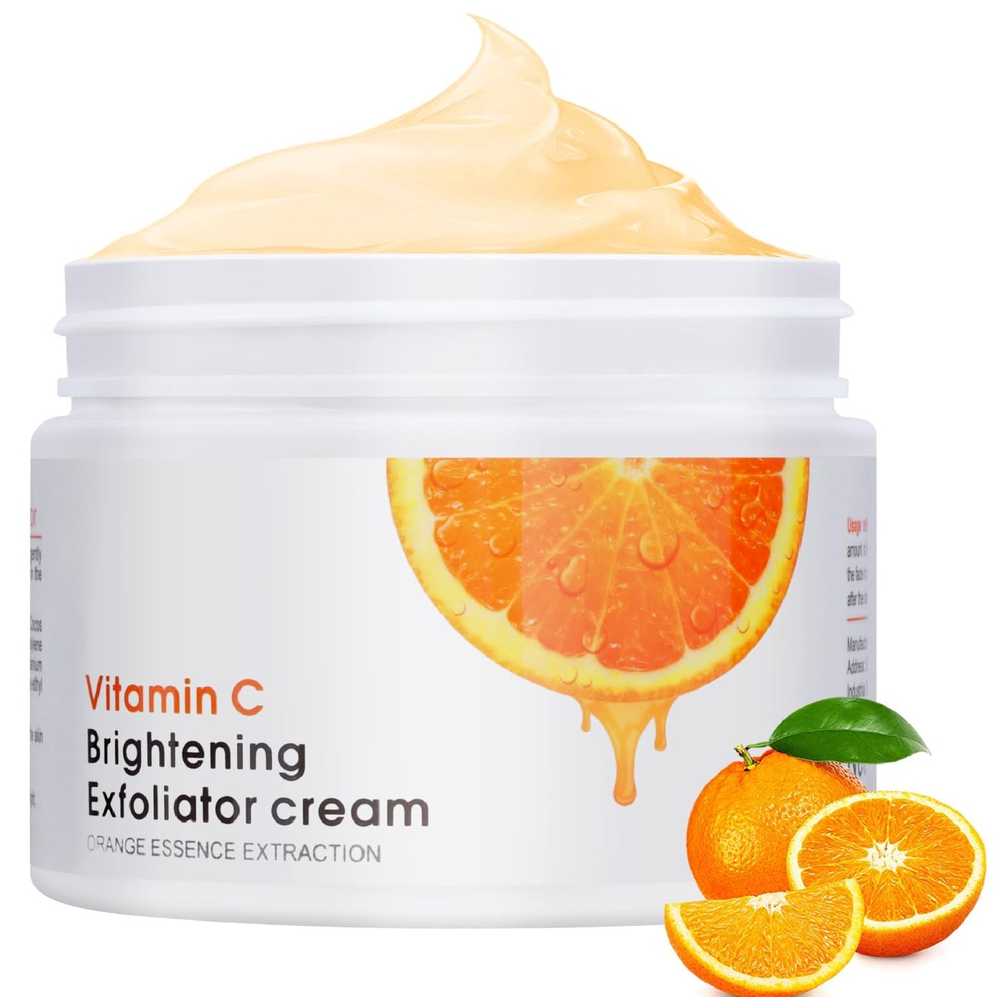 Vitamin C Face Scrub Face Exfoliator Cream Brightening Facial Scrub Exfoliating Facial Wash Microdermabrasion Facial Scrub, Gently Exfoliate Dirt and Dead Skin Cells, Improve Dark Spot, 140g/5oz