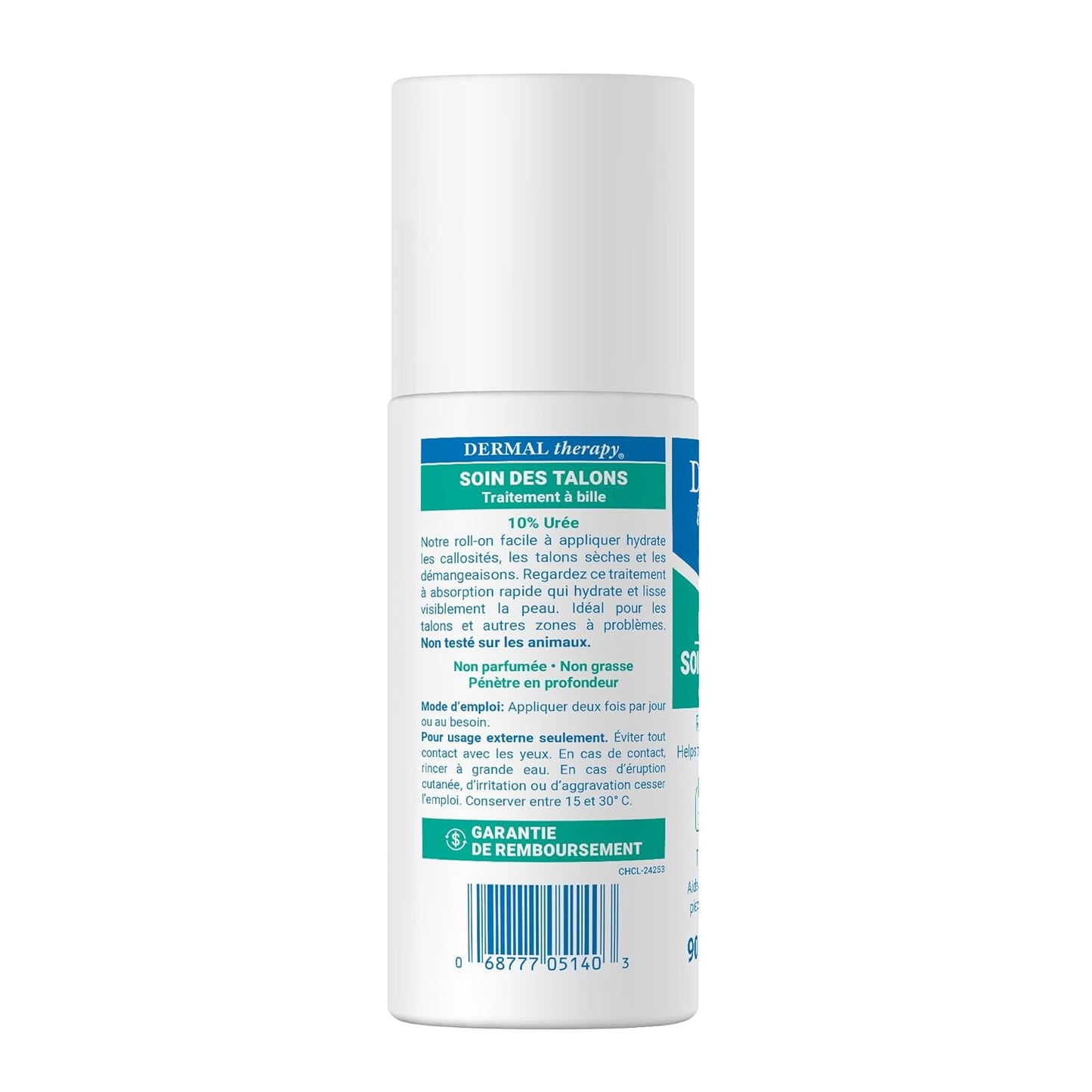 Dermal Therapy Heel Care Liquid Roll-On – Intensive Moisturizing & Repair for Cracked Heels, Dry & Rough Skin – Fast-Absorbing, Mess-Free Application – Hydrating Foot Care Treatment