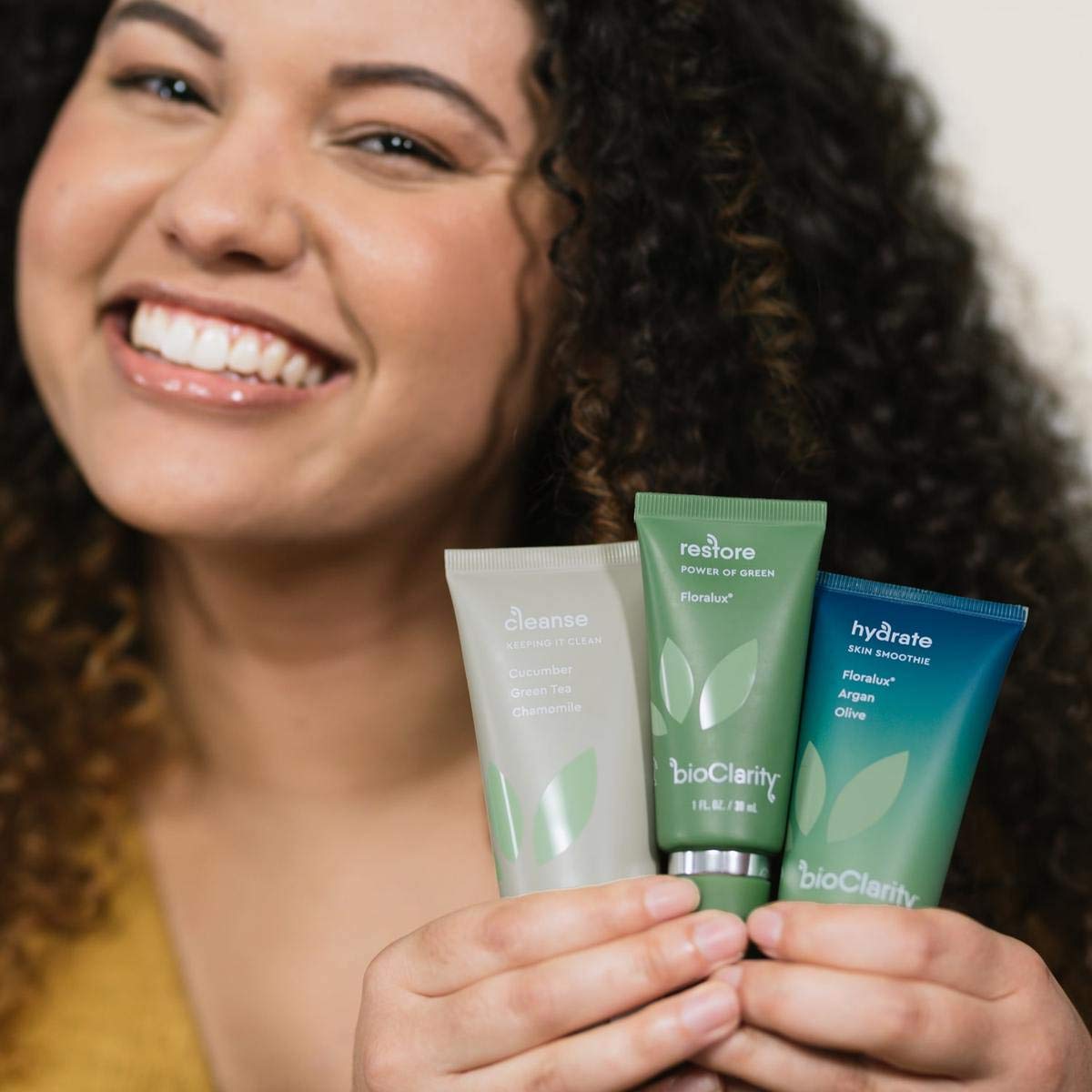 BioClarity 3-Step Essentials Skin Routine for Normal & Oily Skin Types | Cleanse, Restore and Moisturize | Gentle Clean and Hydrate Face | 100% Clean, Vegan Ingredients (Mini Size)