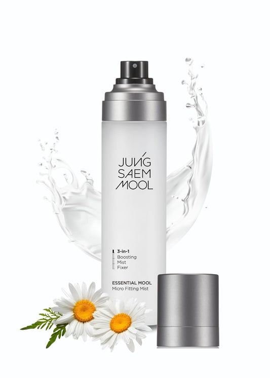 JUNG SAEM MOOL Essential Mool Micro Fitting Face Mist 4.06 Fl Oz, Ultra-Fine Hydrating Makeup Setting Spray with Thermal Spring Water, Long-Lasting Fixing Power Dewy Glow Primer, Korean Face Mist