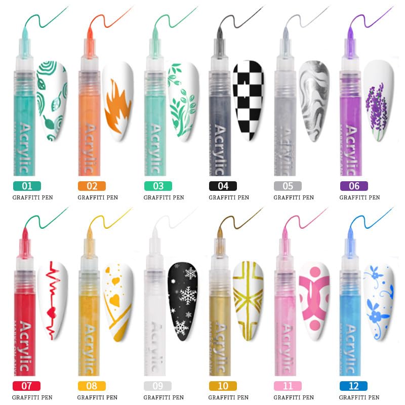 Nail Polish Pen, 1 PCS Nail Art Pen, Nail Pencil, DIY Drawing Painting Pen, for Nails DIY (Silver)