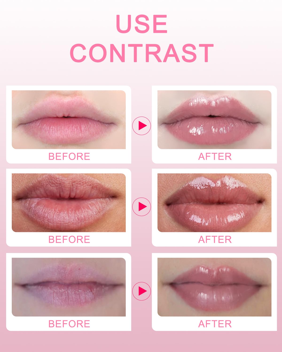 Collagen Pink Lip Mask 20 Pieces,Which can Provide Long-lasting Nourishment,Moisturization,Overnight Lip Mask Individually Wrapped Lip Patch