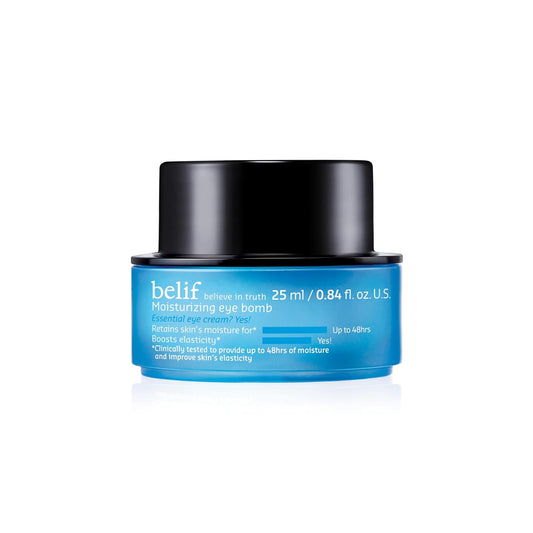 belif The True Cream Moisturizing Eye Bomb, 48hr Hydrating Eye Cream, Firms and Reduces Fine Lines and Wrinkles, Caffeine, Peptide, Ceramide, All Around The Eye Care, Korean Skin Care