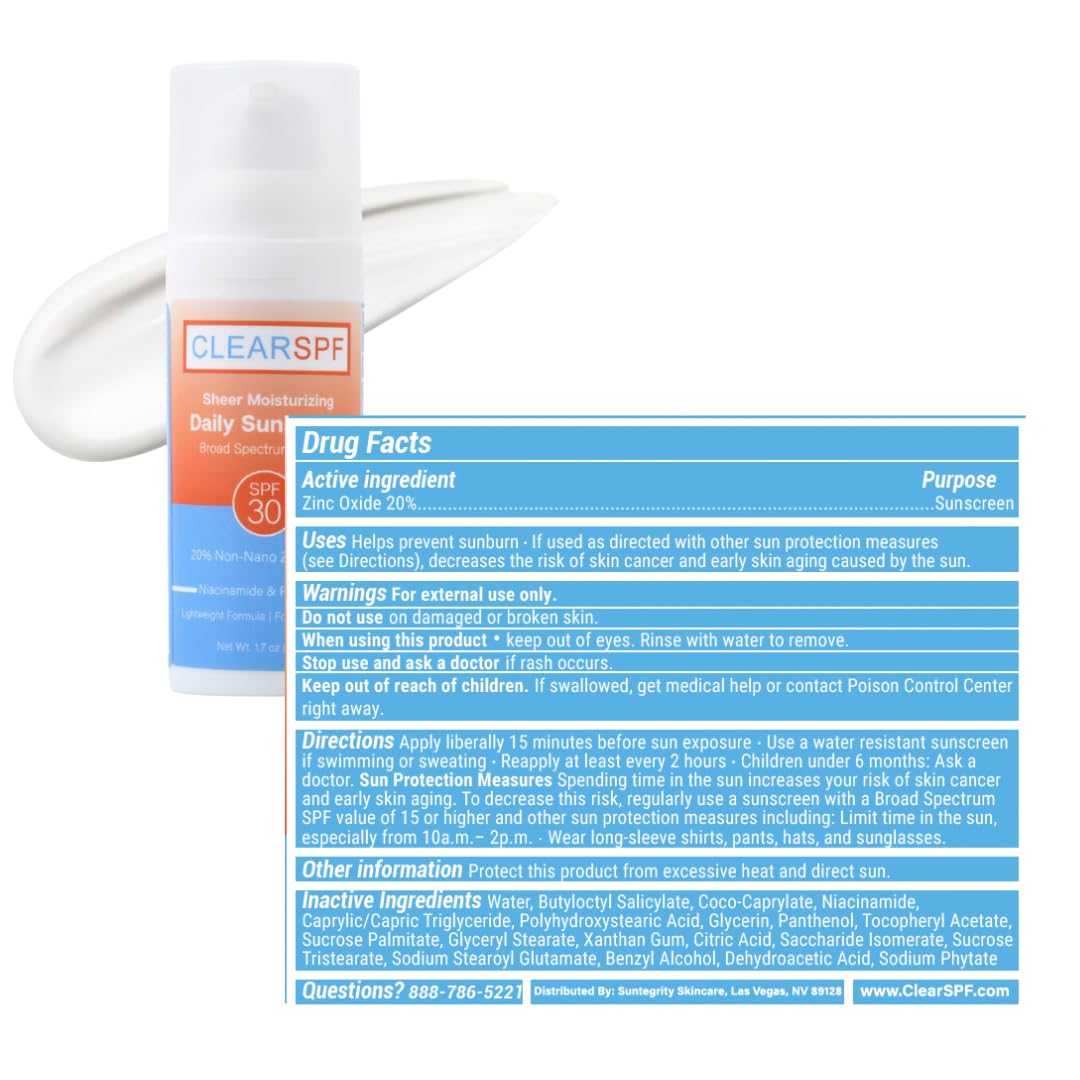 ClearSPF Daily Moisturizing Sunscreen (Sheer)