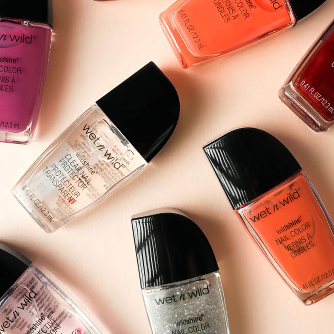 wet n wild Wild Shine Nail Polish, Red Burgundy Frost, Nail Color