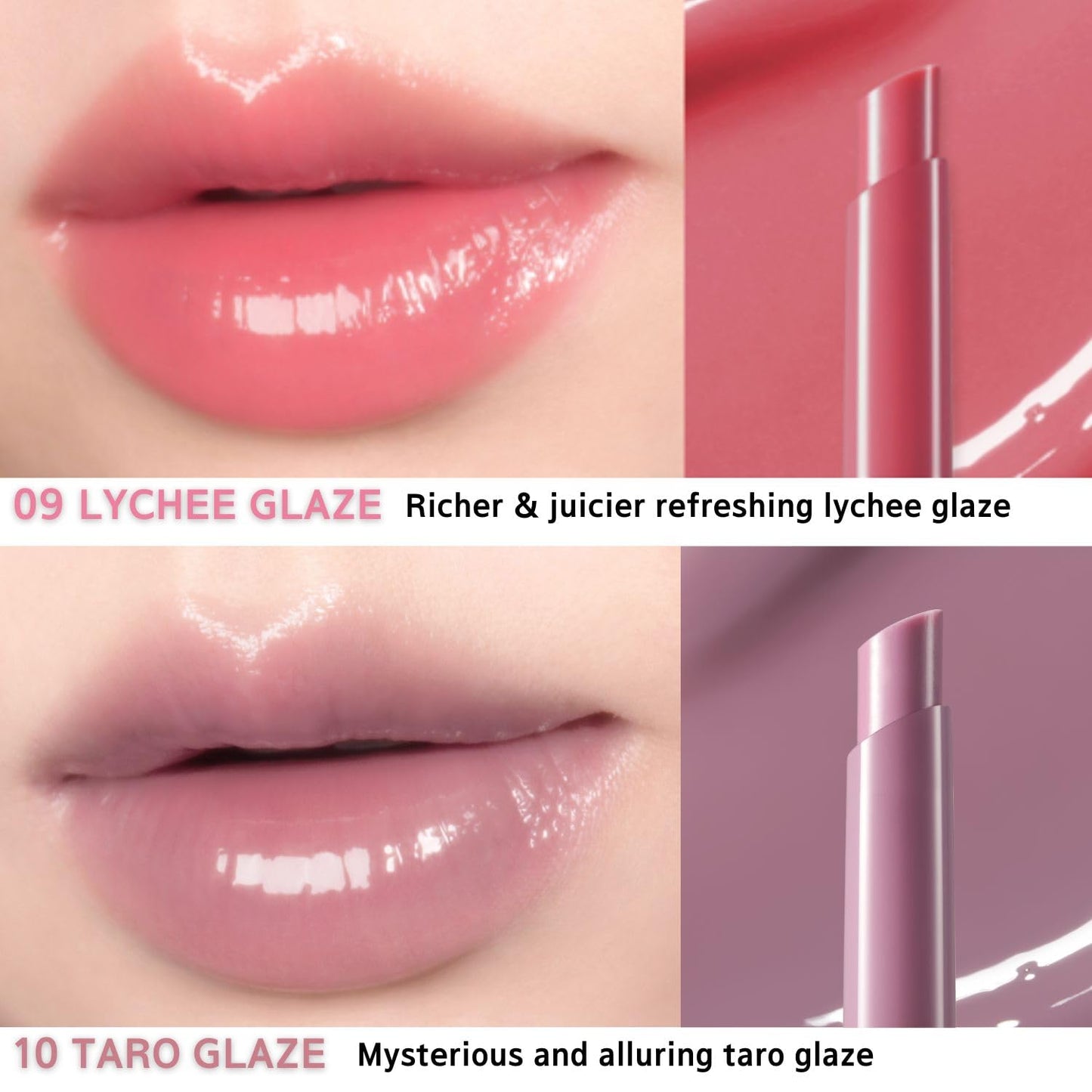 BBIA Over Glaze Stick - Lip Plumping Melting Balm Gloss Lipstick, Intensive Volume Up, High Shine & Glossy, Ultra Watery Moisturizing & Volumizing, Glowy Texture, Korean Lip Makeup (10 TARO GLAZE)