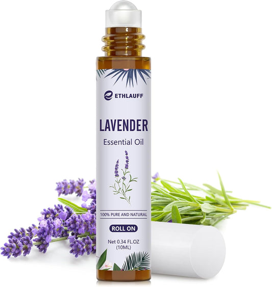 Lavender Essential Oil Roll On, Lavender Touch Essential Oil - 10 mL Roll On for Sleep and Relaxation