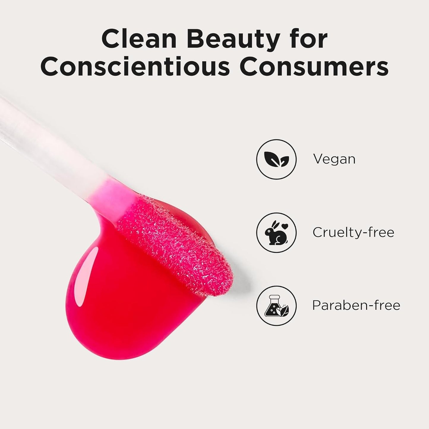 Côte Beauty The Necessity Peptide Lip Shine in Lola - Plumping Coral Lip Gloss with Hyaluronic Acid, Shea Butter & Jojoba Oil - Non-Sticky, Long-Lasting Hydrating Formula