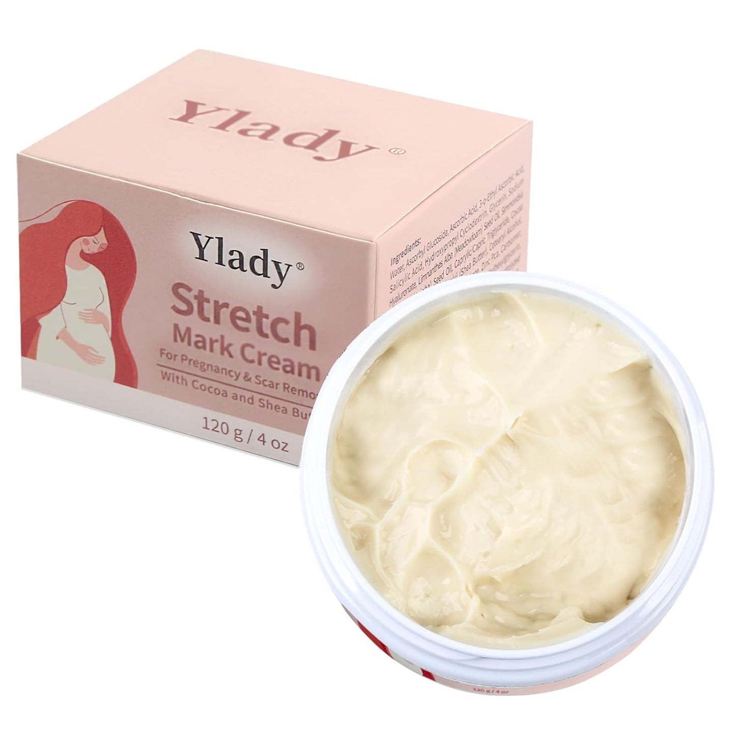 Stretch Mark Cream 120g/4 oz Stretch Marks Lotion Pregnancy Creams, Belly Butter Pregnant Women Stretch Mark Removal Treatment, Maternity Skin Care Moisturizer Scar Wrinkle Prevention