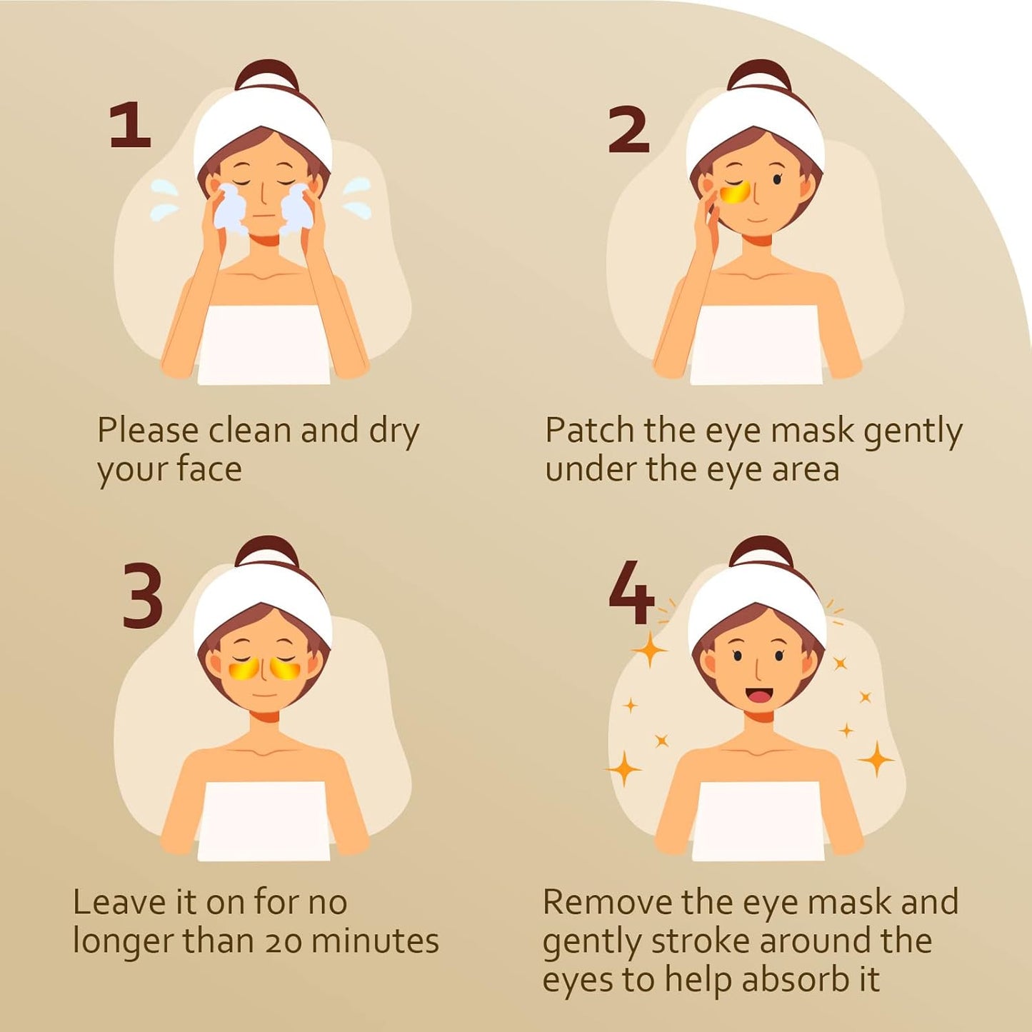 Under Eye Patches (30 Pairs), 24K Gold Under Eye Mask for Puffy Eyes, Dark Circles, Bags and Wrinkles with Collagen, Relieves Pressure and Reduces Wrinkles, Revitalises and Refreshes Your Skin