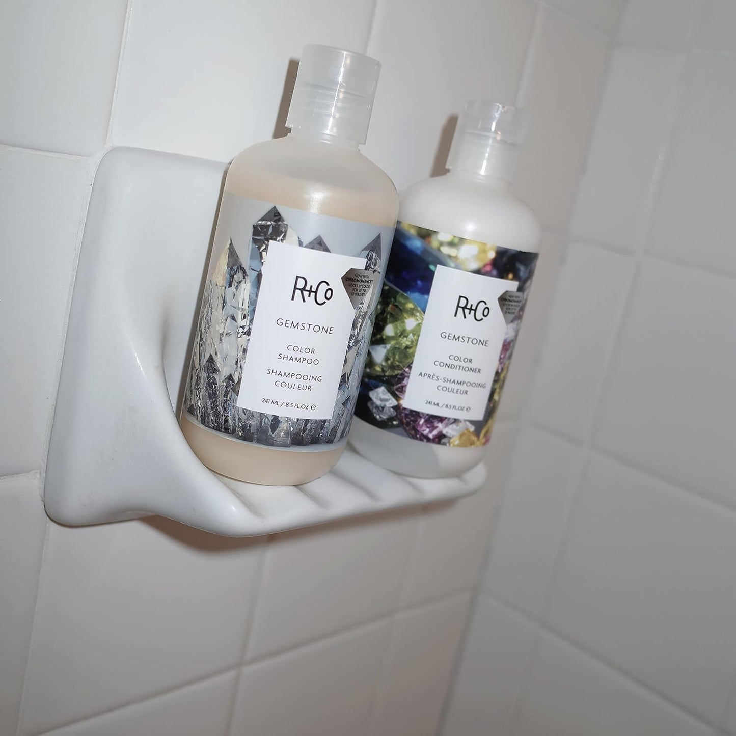 Gemstone Color Shampoo + Conditioner + Waterfall Deluxe Sample | Prolonged Color Vibrancy, Repairs + Nourishes Hair | Vegan + Cruelty-Free | 2 x 8.5 Oz + .05 Oz Deluxe Sample