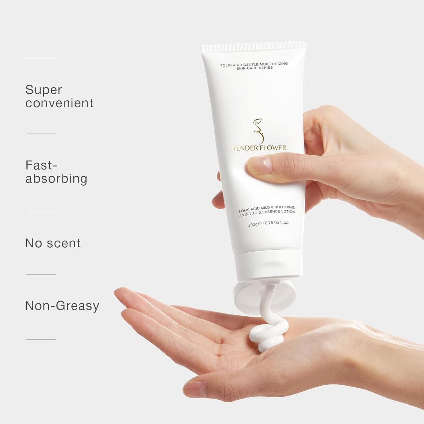 Body Lotion with Folic Acid,Stretch marks cream,Hyaluronic acid body lotion,Shea butter,Skin Firms, Smooth, unscented cream,sensitive skin, Moisturizing Dry Skin (6.7oz)