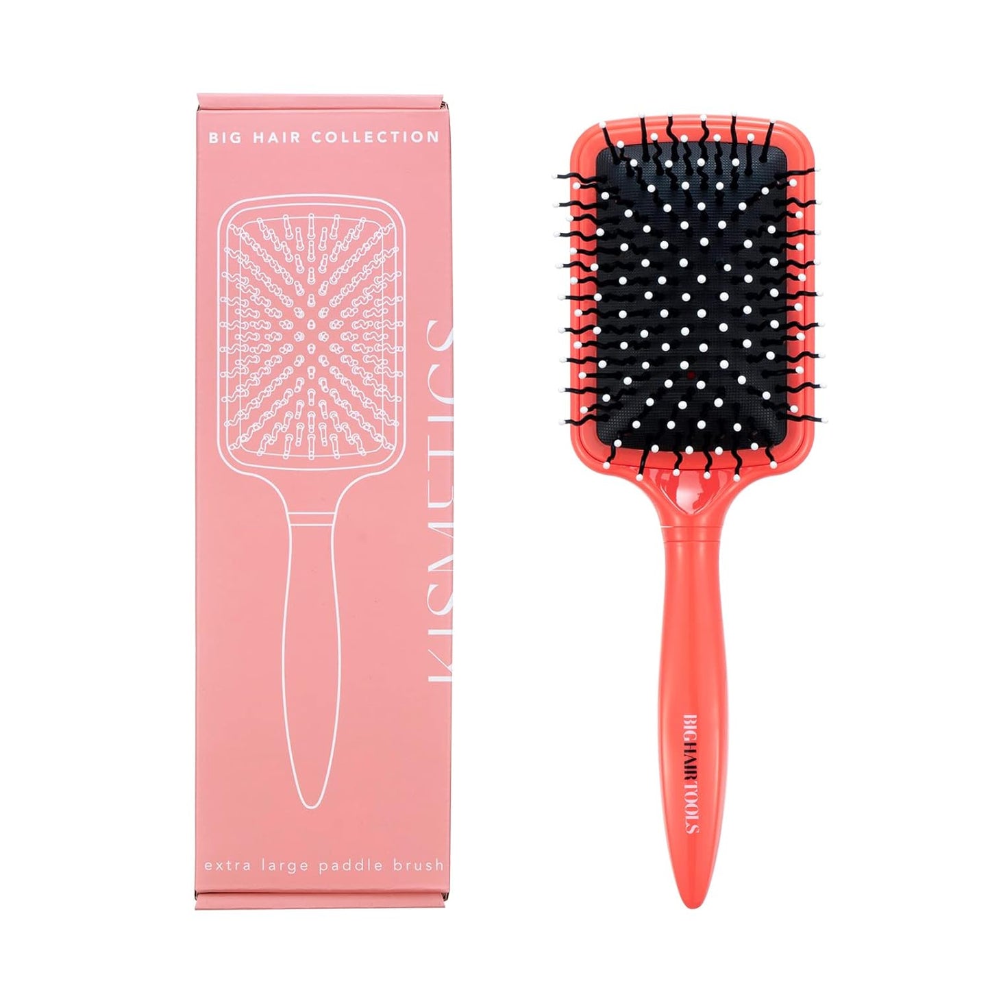 Big Hair Tools, Extra Large Paddle Brush, Cushion Hair Brush, Wavy Pins Reduce Knots and Tangles for Curly, Wavy, Long, Thick Hair