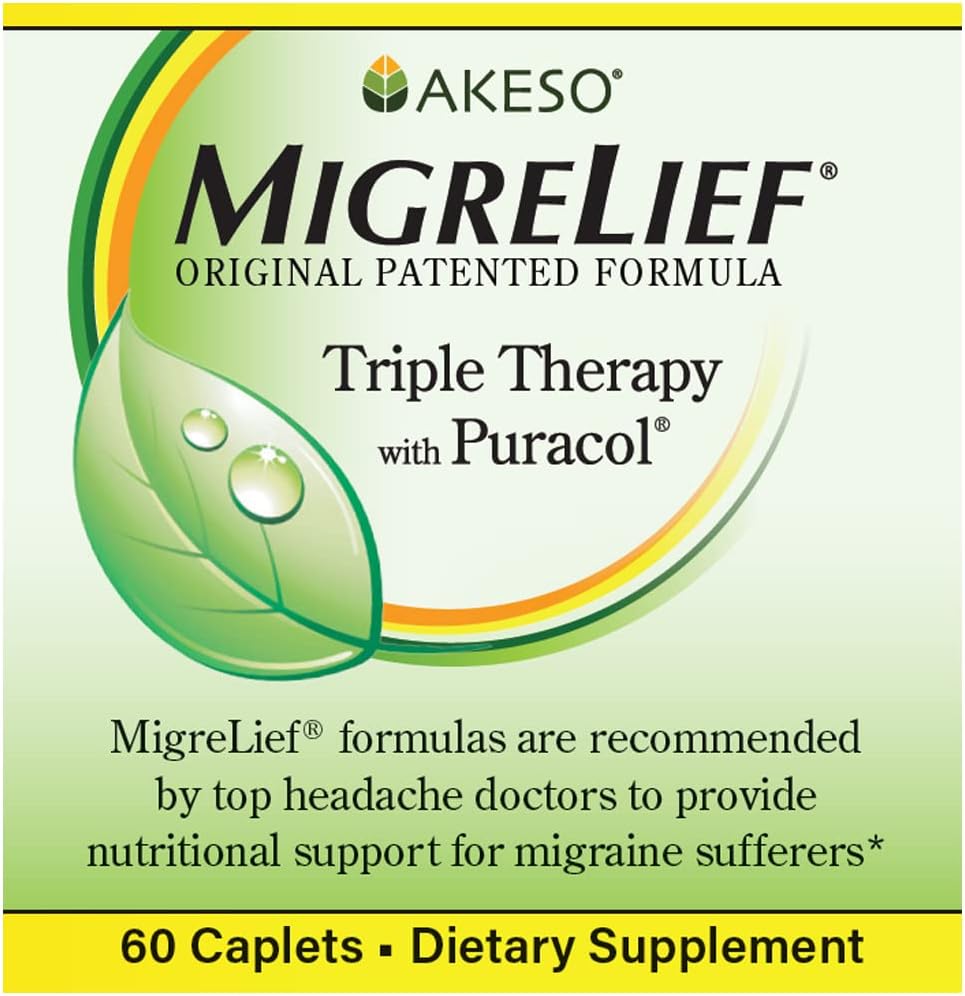 MigreLief Nutritional Support & Comfort Kit for Migraine Sufferers - MigreLief Original Daily Triple Therapy Formula, Plus MigreLief Comfort Stick Essential Oils Roll-On (10ml) - 1 Month Supply.