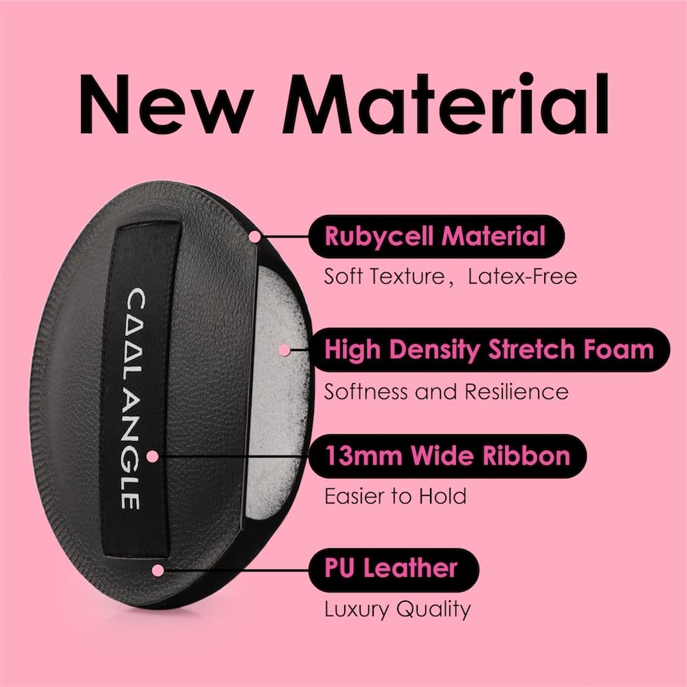 5Pcs Makeup Sponge Latex-Free Soft Blender Sponge Perfect for Liquid Foundation Concealer Cream Powder, Beauty Sponge Gift Set for Long-lasting and Natural Makeup, Black, Medium