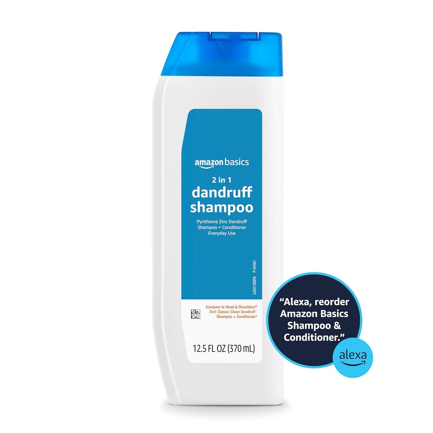 Amazon Basics 2-in-1 Dandruff Shampoo & Conditioner, Gentle and pH Balanced, 14.2 Fluid Ounces, 1-Pack (Previously Solimo)