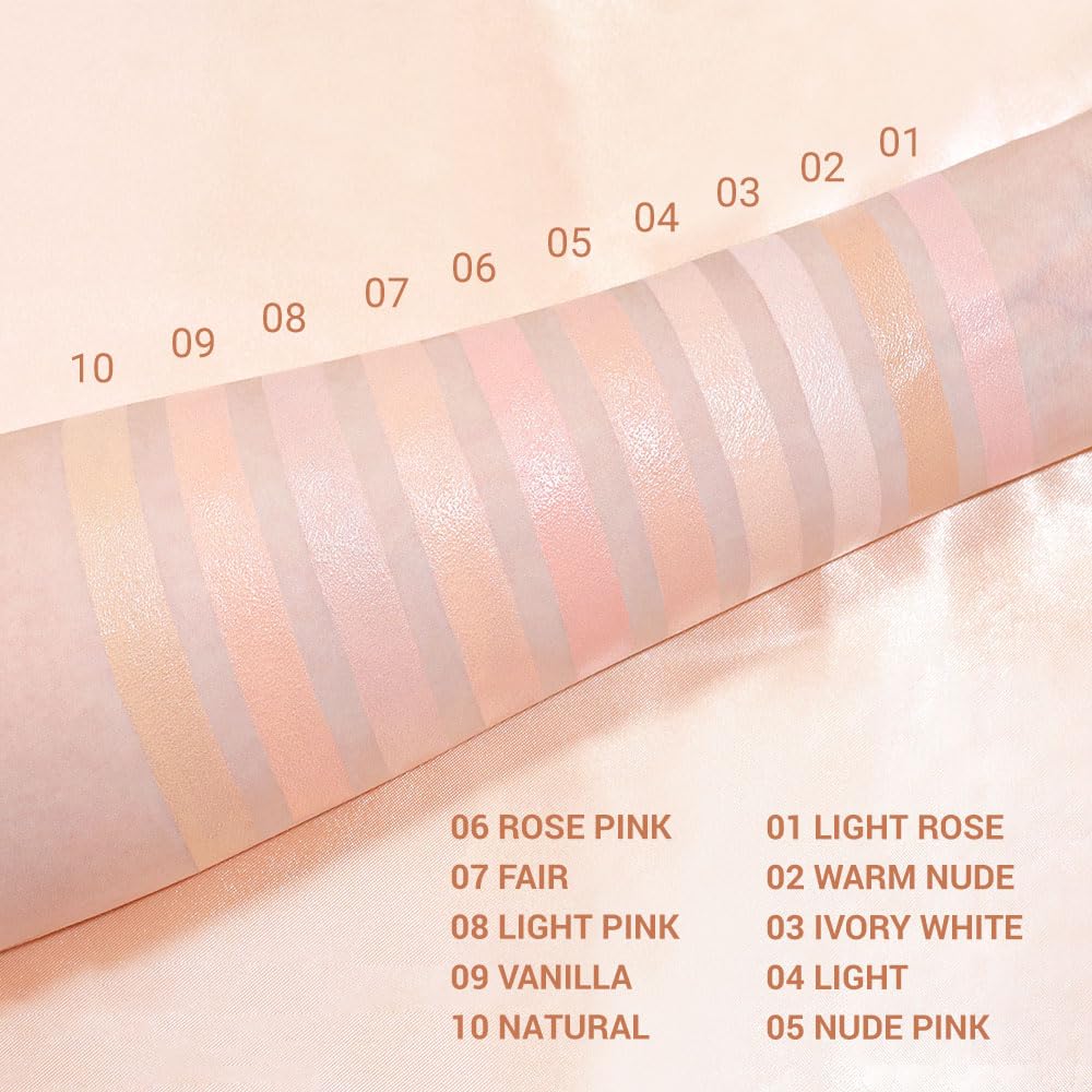 evpct 2Pcs under Eye Brightener, Nourishing Luminous under Eye Concealer Color Corrector for Dark Circles, Waterproof Naturactor Concealer Pot make up for face Eye Ring corrector de ojeras,10# Natural