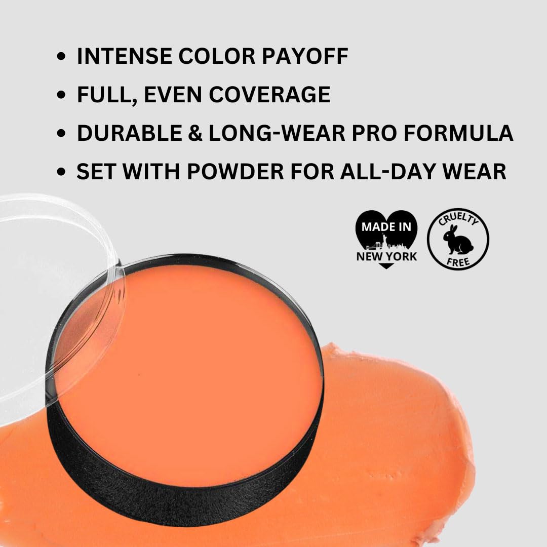 Mehron Makeup Color Cups | Stage, Foundation, Face Paint, Body Paint, Halloween | Face Paint Makeup | Greasepaint .5 oz (14 g) (Auguste)