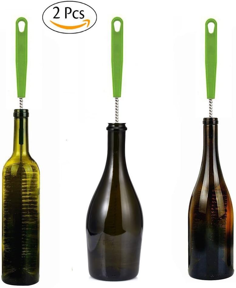 Long Handles Bottle Brush Set, 2 Pack Bendable Cleaning Scrubbing Brush, for Bottles, Cups, Sinks and More