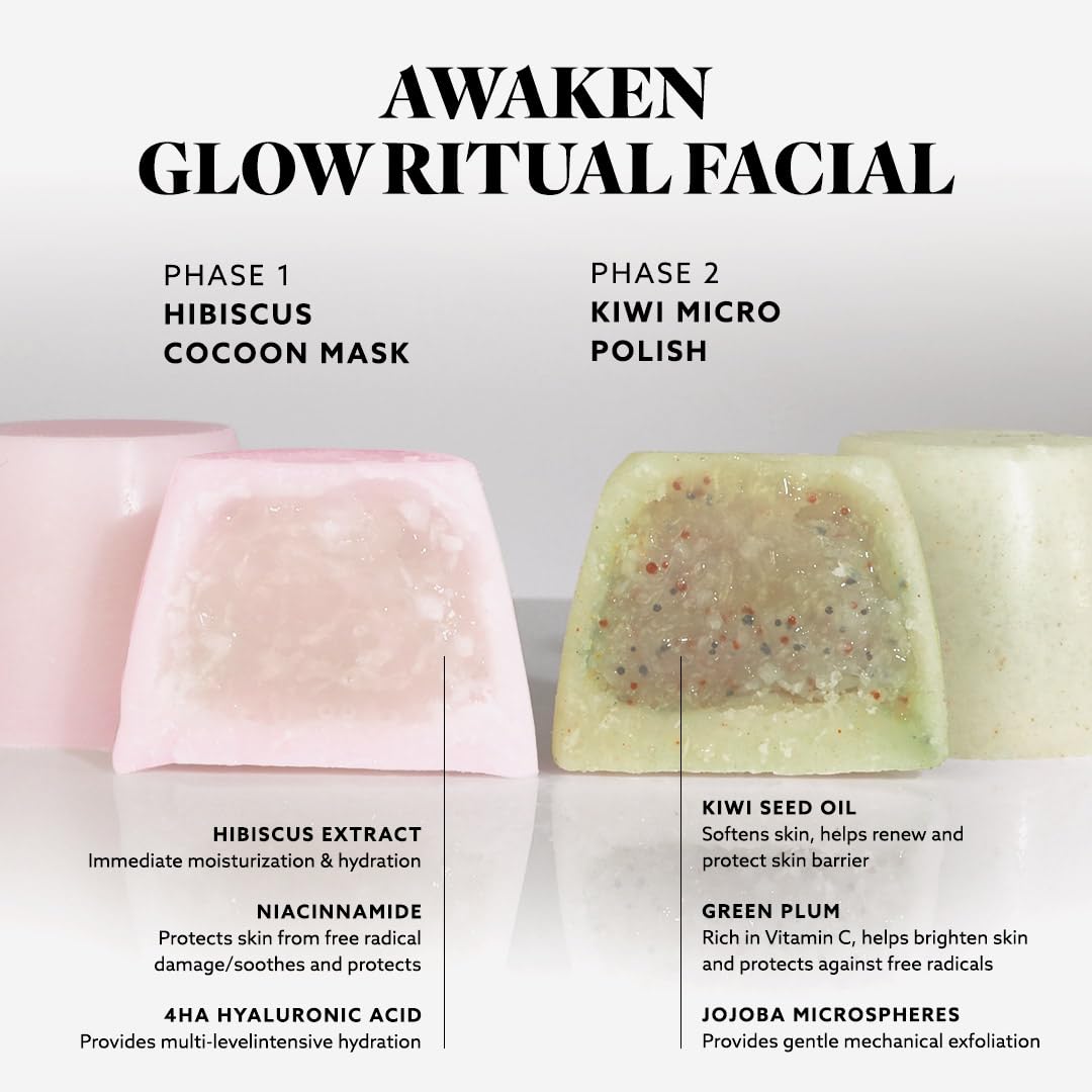 Hydrate & Soothe Beauty Collection, Activator with Awaken Facial, Face smoothing moisturizer, Skin Care Routine, For All Skin Type, Gift Bundle/Starter Kit