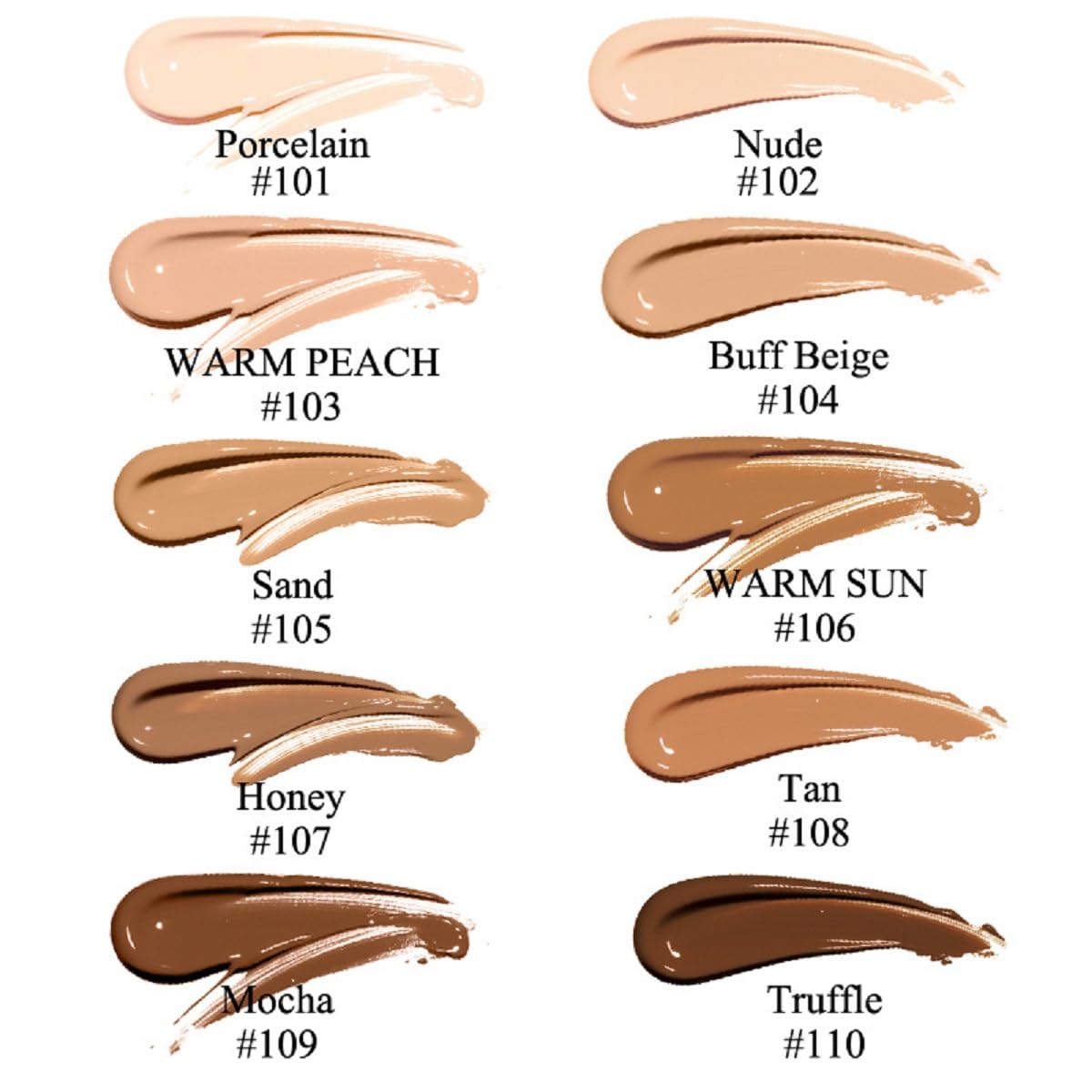 PHOERA Foundation, Flawless Soft Matte Liquid Foundation 24 HR Oil Control Concealer Foundation Makeup. (1 Pcs-102- Nude)