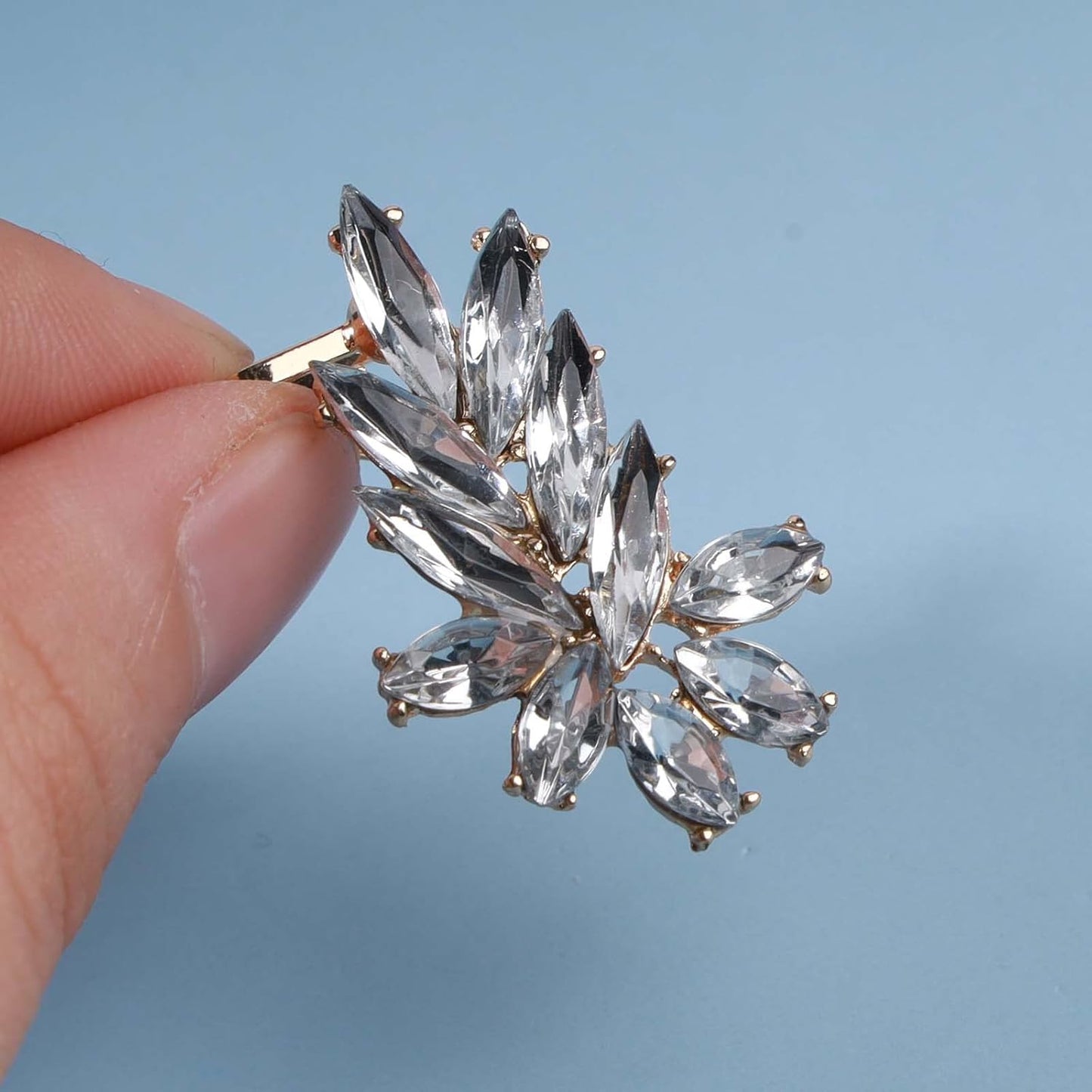 Boho Crystal Ear Climber Earrings Gold Crystal Studs Earrings Punk Rhinestone Ear Crawler Earrings CZ Ear Cuff Climbing Earrings Bridal Earrings Jewelry for Women and Girls