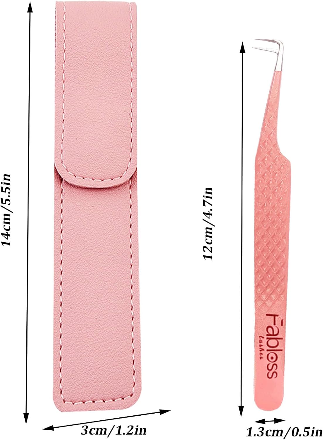 Volume Tweezers for Eyelash Extensions, Pointed Craft Tweezers Lash Tweezers For Women Lash Extension Tweezers Eyelash Rxtension Supplies Japanese Steel (Pink)