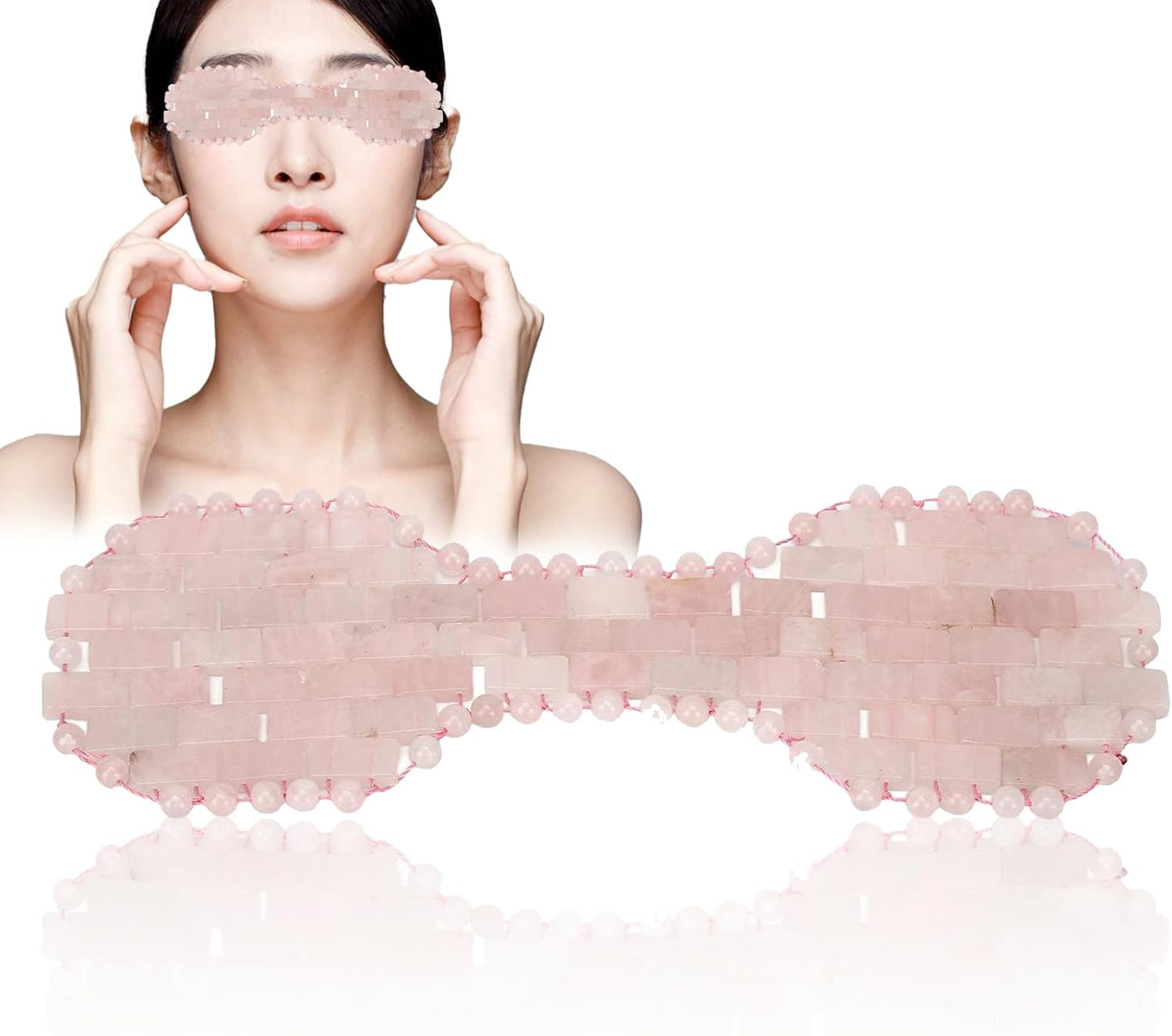 HURRISE Jadestone Eye Pad,Jade Eye Mask,Stone Patch Massage Sleep Eye Pad Jadestone Eye Patch Relaxation, Jadestone Eye Patch Fitting Comfort Eye Covers for Men Women