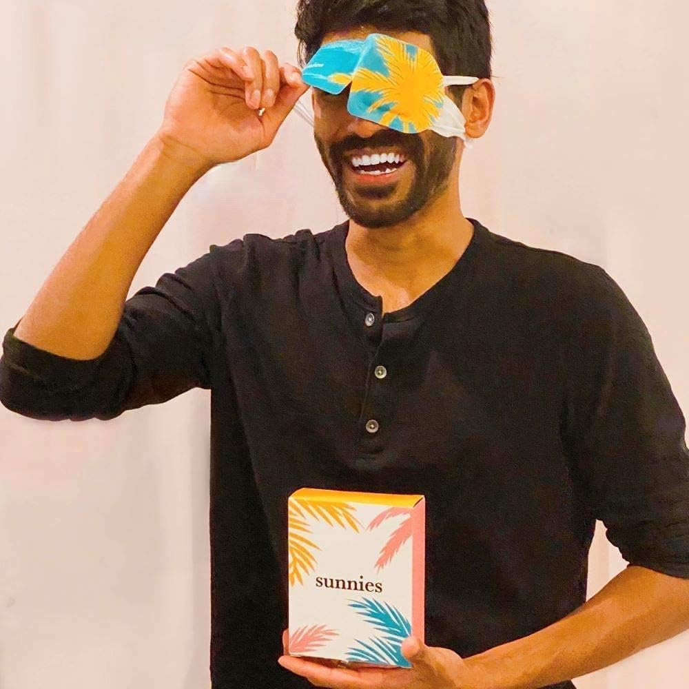 Self-Heating Steam Eye Mask Compress for Dry & Tired Eyes, Longest Lasting (40+ mins), Disposable, No Microwave, Sleep Better, Headache Relief, Puffiness and Dark Circles, Combine with Gold Hydrogels