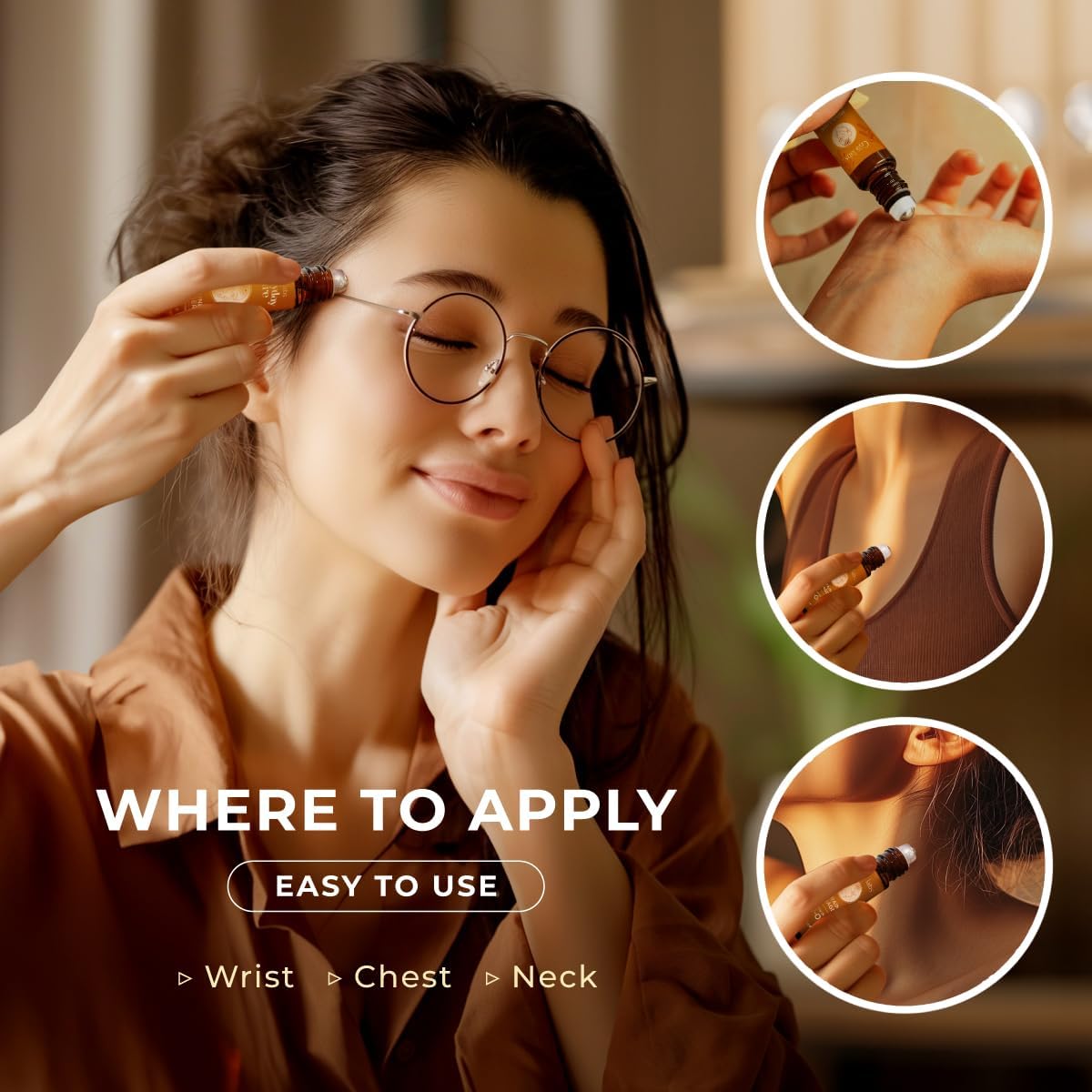 Gya Labs Migraine Essential Oil Roll on - Migraine Relief Stick Roller, Soothing Comfort for Head Tension, 100% Pure Natural, Blend with Peppermint Oil, Self Care Relaxing Gifts for Women (0.34 Fl Oz)