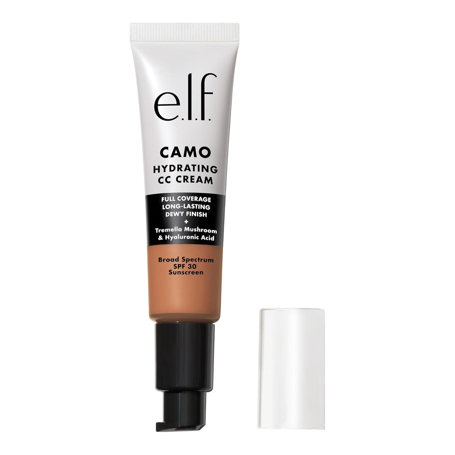 e.l.f. Hydrating Camo CC Cream, SPF 30, Color Correcting Full Coverage Foundation For A Dewy Finish, Vegan & Cruelty-Free, Tan 425 N